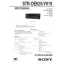 Sony STR-DE925, STR-V919 Service Manual