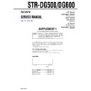 Sony STR-DG500, STR-DG600 (serv.man2) Service Manual