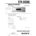 Sony STR-DG500 Service Manual