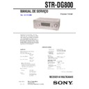Sony STR-DG800 (serv.man2) Service Manual