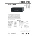 Sony STR-DG820 Service Manual