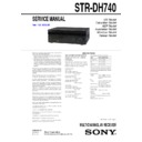 Sony STR-DH740 Service Manual