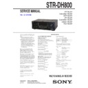 str-dh800 service manual