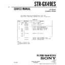 Sony STR-GX49ES Service Manual