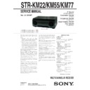 Sony STR-KM22, STR-KM55, STR-KM77 Service Manual