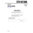 Sony STR-KS1000 Service Manual