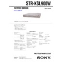 Sony STR-KSL900W Service Manual