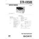 str-vx500 service manual