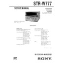 Sony STR-W777 Service Manual