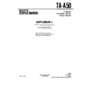 Sony TA-A50 Service Manual