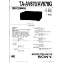 Sony TA-AV670, TA-AV670G Service Manual
