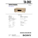 Sony TA-DK2 Service Manual