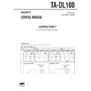 Sony TA-DL100 Service Manual
