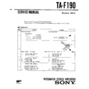 Sony TA-F190 Service Manual