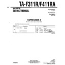 Sony TA-F311R, TA-F411RA Service Manual
