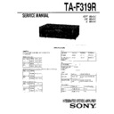 Sony TA-F319R Service Manual