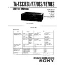 Sony TA-F333ESL, TA-F770ES, TA-F870ES Service Manual