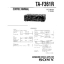 Sony TA-F361R Service Manual
