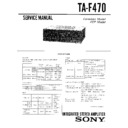 Sony TA-F470, TA-F490 Service Manual