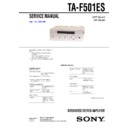 Sony TA-F501ES Service Manual