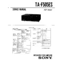 Sony TA-F505ES Service Manual