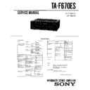 Sony TA-F670ES Service Manual