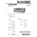 ta-fa1200es service manual