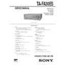 Sony TA-FA30ES Service Manual
