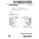 Sony TA-FA50ES, TA-FA70ES Service Manual