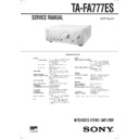 Sony TA-FA777ES Service Manual