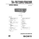 Sony TA-FB720R, TA-FB820R Service Manual