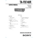 Sony TA-FB740R Service Manual