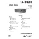 Sony TA-FB920R Service Manual