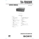 Sony TA-FB930R Service Manual