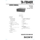 Sony TA-FB940R Service Manual