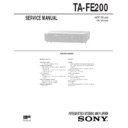 Sony TA-FE200, TA-FE210 Service Manual