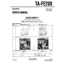 Sony TA-FE200 Service Manual