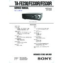 Sony TA-FE230, TA-FE330R, TA-FE530R Service Manual