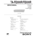 Sony TA-FE300R, TA-FE500R Service Manual