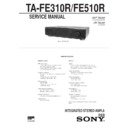 Sony TA-FE310R, TA-FE510R Service Manual