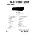 Sony TA-FE700R, TA-FE710R, TA-FE900R Service Manual