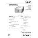 Sony TA-N1 Service Manual