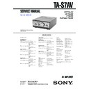 Sony TA-S7AV Service Manual