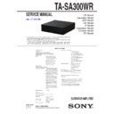 Sony TA-SA300WR Service Manual