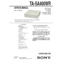 ta-sa400wr service manual