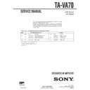 Sony TA-VA70 Service Manual