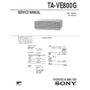 Sony TA-VE800G Service Manual