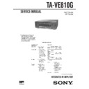 Sony TA-VE810G Service Manual