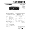 Sony TC-K361, TC-RX361 Service Manual