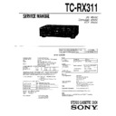 Sony TC-RX311 Service Manual